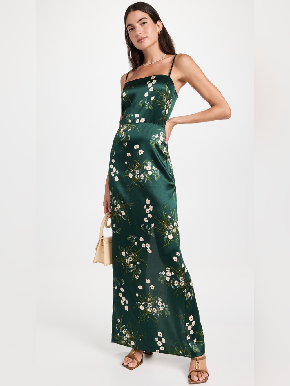 Reformation Frankie silk dress in buena - size 10 - Picture 2 of 7